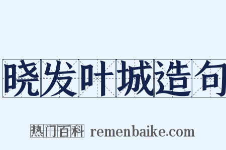 晓发叶城造句是什么意思的图片